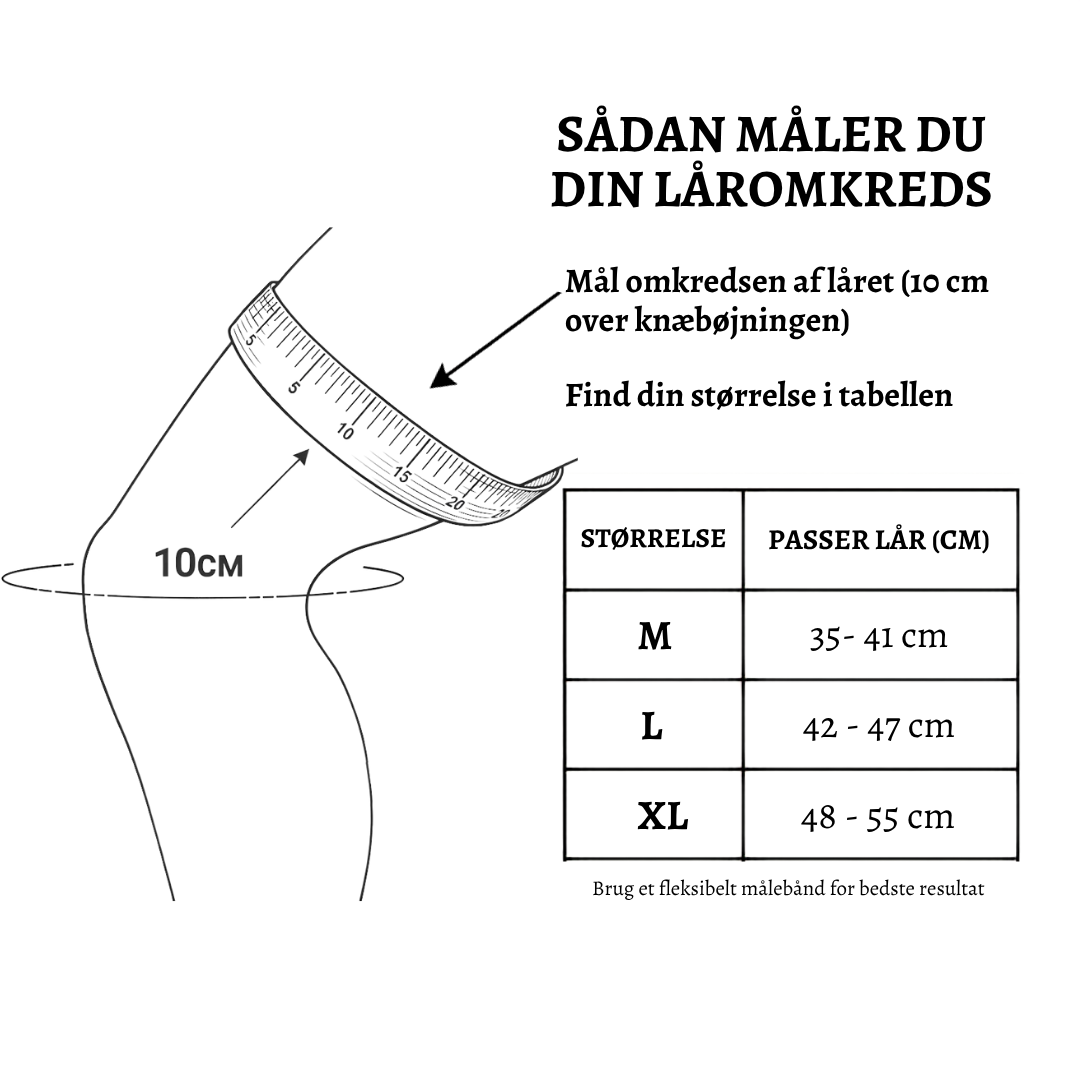 Elastisk knæbind med kompression